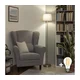 Brilagi - LED podna lampa CERIA 1xE27/40W/230V prečnik 30 cm siva/mat hrom