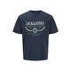 JACK & JONES Majica JORFREDERIKSBERG temno siva/zelena/bela