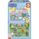 EDUCA Lesena sestavljanka Peppa Pig 2x25 kosov