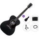 Pasadena PG-200E Premium SET Black Elektroakustična jumbo