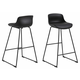 Design Scandinavia Barski stolčki Tina (SET 2 kosa), plastika, črni