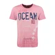 Key Largo Majica KLOcean temno modra/staro roza/temno rdeča/naravno bela