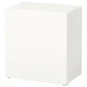 BESTA Spojene police s vratima, bela/Lappviken bela, 60x42x64 cm