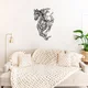 Wallity Čelična zidna dekoracija konj 66x41 cm crna