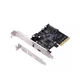 E-GREEN PCI-Express kontroler 3.0 x 4 na USB 3.2 TipC + 20W QuickCharge port Sivi
