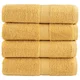 vidaXL Premium brisače za goste SOLUND 4 kosi zlate 30x50 cm 600 g/m2