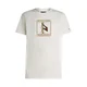 TOMMY HILFIGER Majica kremna/marine/sepija/temno rdeča