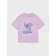 Sinsay - Pamučna majica sa printom Stitch - lavanda