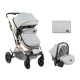 KikkaBoo kolica Kaia light grey set 2in1 sa autosedištem ( KKB10199 SET )