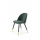 Halmar Jedilni stol K315 - temno zelen/črn/zlat