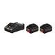BOSCH Professional komplet: 2x litij-ionska baterija 18V + polnilnik (1600A016GP)