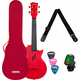 Cascha Carbon Fibre Set Red Koncertne ukulele