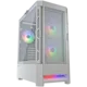 COUGAR | Case Airface RGB White | PC Case | Mid Tower/Mesh Front Panel/2 x 140mm ARGB Fans/1x 120mm ARGB Fan/TG Left Panel/White - CGR-5ZD1W-AIR-RGB