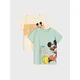 Sinsay - Pamučna majica sa printom 2 pack Mickey Mouse - mint zelena