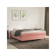 Den Box spring posteljni okvir roza 140x200 cm žamet