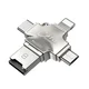 USB-C v USB-A OTG adapter Yesido GS13 z vgrajenim čitalnikom kartic, 480Mbps - silver