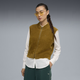 Womens Puma YONA Full-Zip Vest, Brown, Size S, Clothing