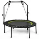 Costway Zložljiv trampolin 101 cm z 2 elastičnima trakoma, nastavljiva višina ročaja, zelena