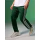 Sinsay - Sportske pantalone straight leg sa bočnim trakama - zeleno