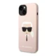 Maska Karl Lagerfeld Liquid Silicone Karl Head za iPhone 14 Plus Pink.
