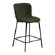 Temno zelen oblazinjen barski stol (višina sedeža 65 cm) Maceda – House Nordic