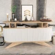 Hanah home Polica 150x75x43cm Hrast-Bela