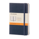 Beležnica Moleskine NB PKT RUL trde platnice, modra - črtni