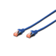 Digitus LAN (RJ45) Mreža Priključni kabel CAT 6 S/FTP 0.5 m Plava boja Zaštićen s folijom, Sveukupno zaštićen, Sa zaštitom, Bez halogena