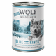 Ekonomično pakiranje Little Wolf of Wilderness 24 x 400 g - Blue River Junior - piletina i losos