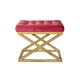 Atelier del Sofa Tabure 50x42x40cm, Zlatno-Crveno