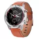 Smart Watch DT78 Silver Watch - Orange Leather Strap