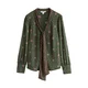 Next Bluza temno zelena/roza/burgund