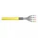 CAT 7A S-FTP installation cable, 1500 MHz Dca, AWG 22/1, 100 m ring, SX, yellow