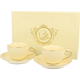 Duo Set 2 skodelic + krožnika Smetana, 120 ml, porcelan, darilna embalaža, 2704