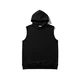 Kleidermafia Majica Loose Fit Sleeveless Hoodie - Black črna