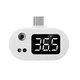 AVIZAR Prenosni infrardeči termometer USB-C z digitalnim zaslonom LED, Bela, (5000071428)