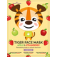 Montagne Jeunesse njegujuća maska za lice - Tiger Face Apple & Strawberry Sheet Mask
