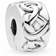 Pandora Srebrna sponka Prepletena srca 798035 srebro 925/1000