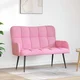 Vidaxl Kavč za 2 osebi Roza 115 x 61 x 87 cm Blago