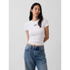 GAP Ribbed T-Shirt with Logo - Womens
