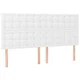 Vidaxl Vzglavje postelje belo 180x5x118/128 cm umetno usnje