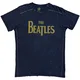 The Beatles Drop T Logo Snow Wash (Wash Collection) Navy Blue XL Majica