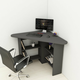 HANAH HOME Radni sto Corner Anthracite