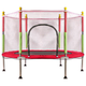 IKONKA Otroška vrtna trampolina z mrežo 140 cm rdeča IK-KX3936