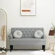 Vidaxl vidaXL Klop z naslonjalom svetlo siva 120x62x75,5 cm blago