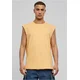 Pale-orange open-brimmed sleeveless T-shirt