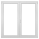 PVC prozor bez kvake (ŠxV: 120x120cm, DIN desno, bijele boje), 6 komora, 3 stakla