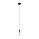 Eglo 31075 - Luster na sajli CALARI 1xE27/40W/230V crna/zlatna