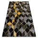 eoshop Preproga GLOSS moderni 400B 86 elegantna, glamur, art deco, 3D geometrijska črna/zlata ( - Velikost: 180x270 cm)