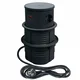 shumee Polnilna vtičnica skrita v mizi, črna, induktivni polnilnik 15W, 2xUSB 16A